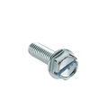Zoro Select 5/16"-18 x 1 in Slotted Hex Machine Screw, Zinc Plated Steel, 1250 PK 3116MSW
